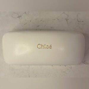 Chloe Sunglasses Eyeglasses Case White Hard Shell